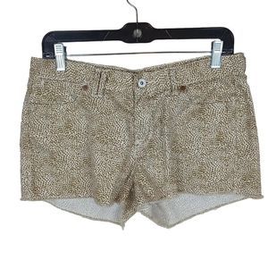 Madewell Women's Shorts Animal Print Cheetah Chino Mid Rise 2" Inseam Size 29